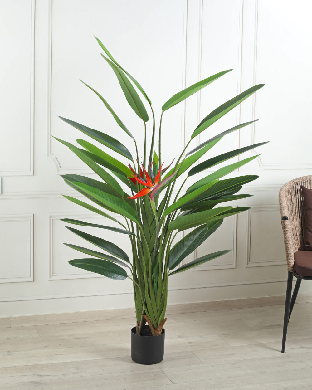 Artificial Bird of Paradise Flowering Plant With Pot - 5.4 Feet