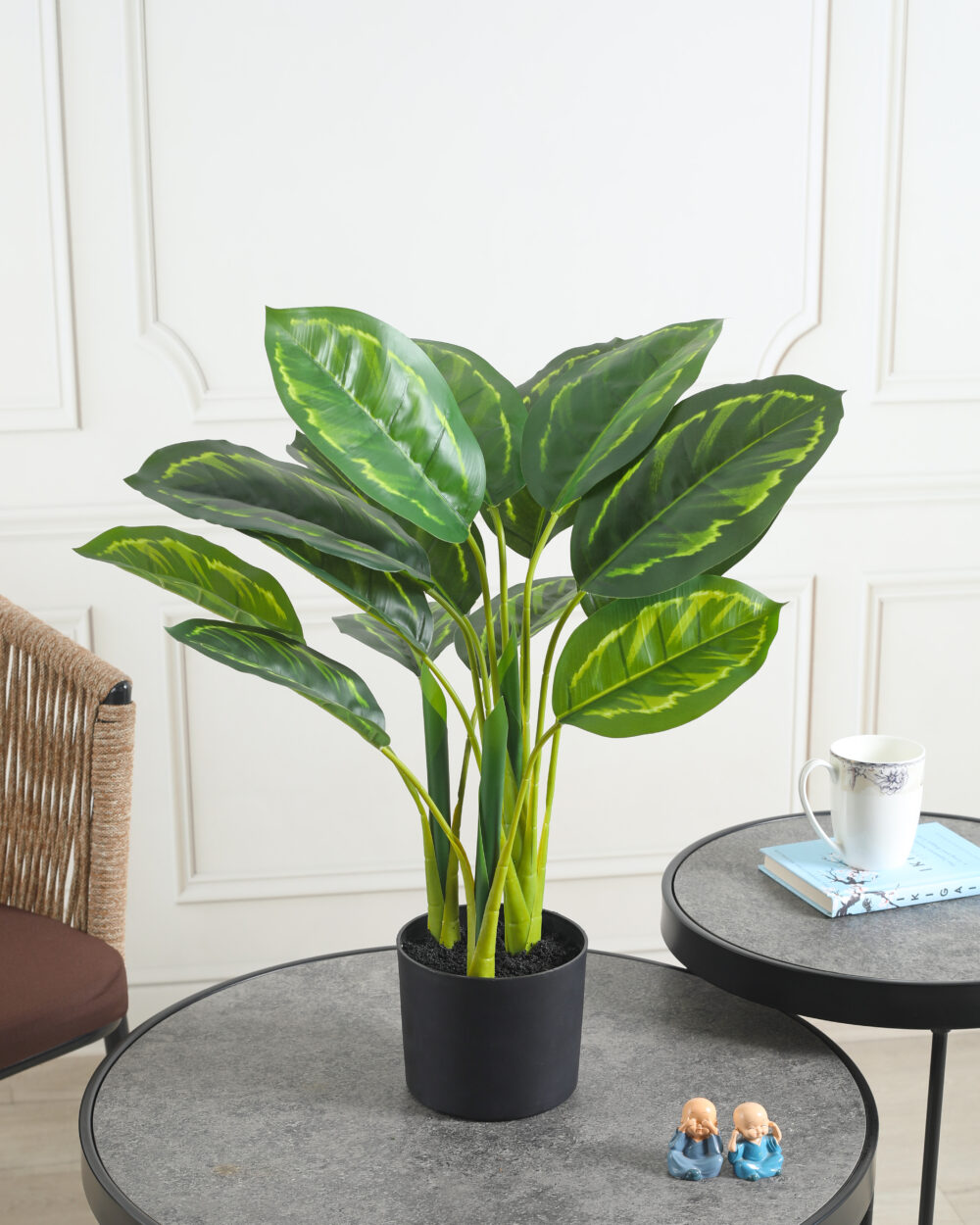 Artificial Calathea Plant With Pot - 1.8 Feet
