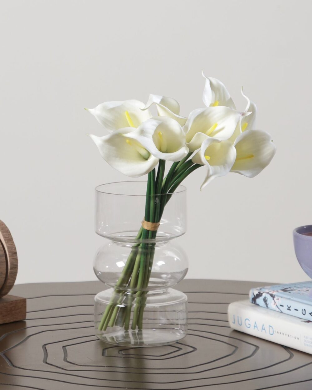 Artificial Real Touch Calla Lily Flower Bunch - White