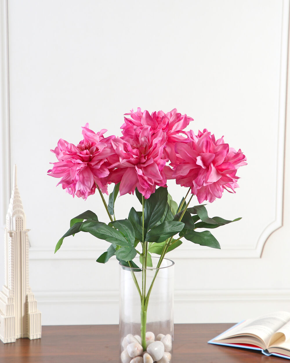 Artificial Dahlia Bunch - Dark Pink