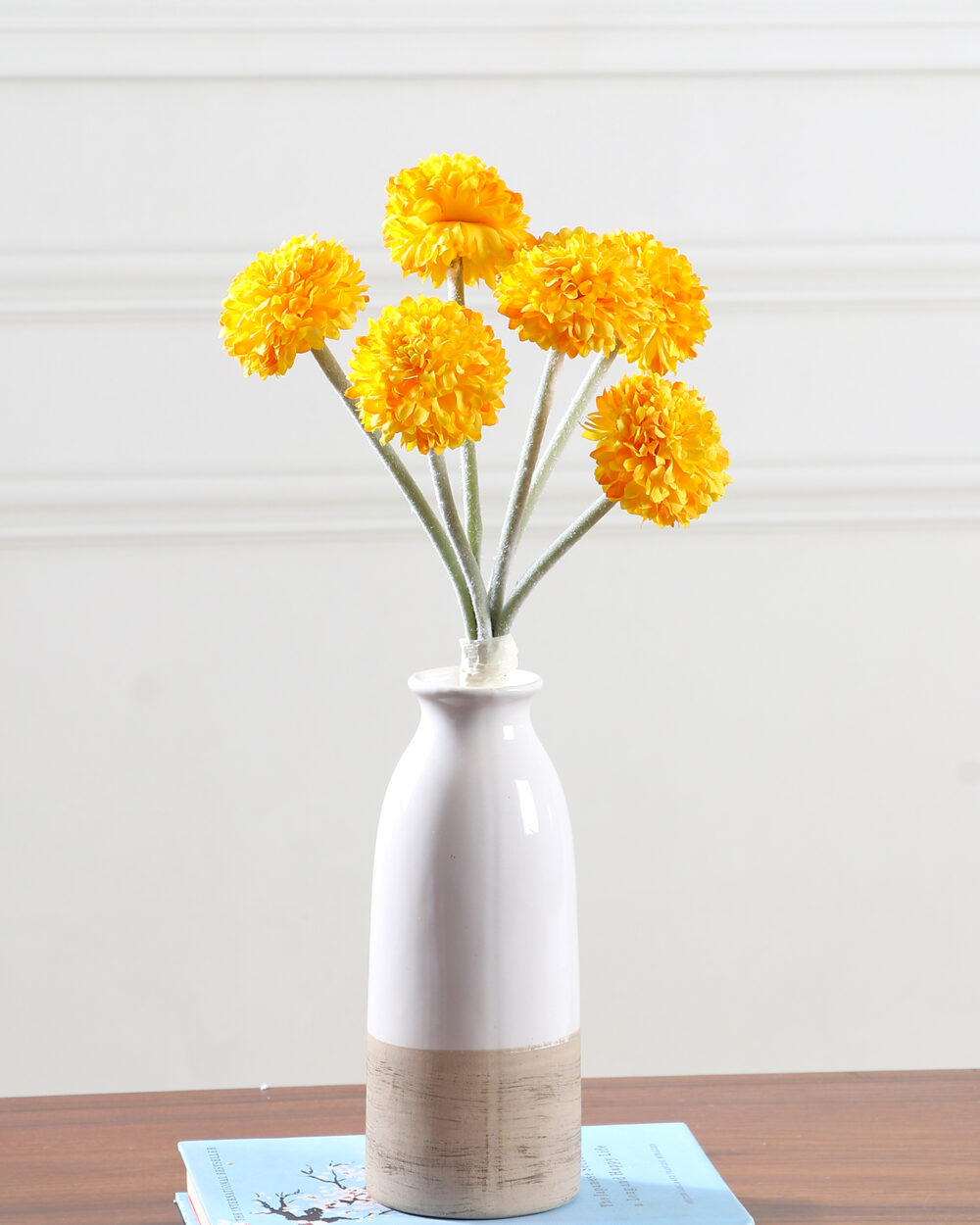 Artificial Chrysanthemum Flower Bunch - Yellow
