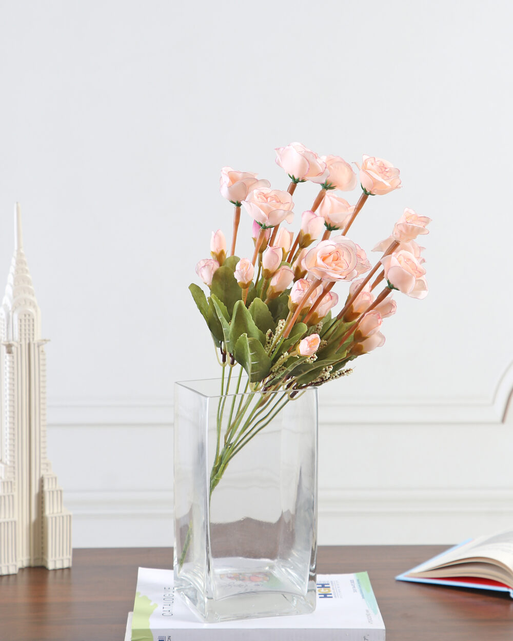 Artificial Camellia Rose Flower - Peach