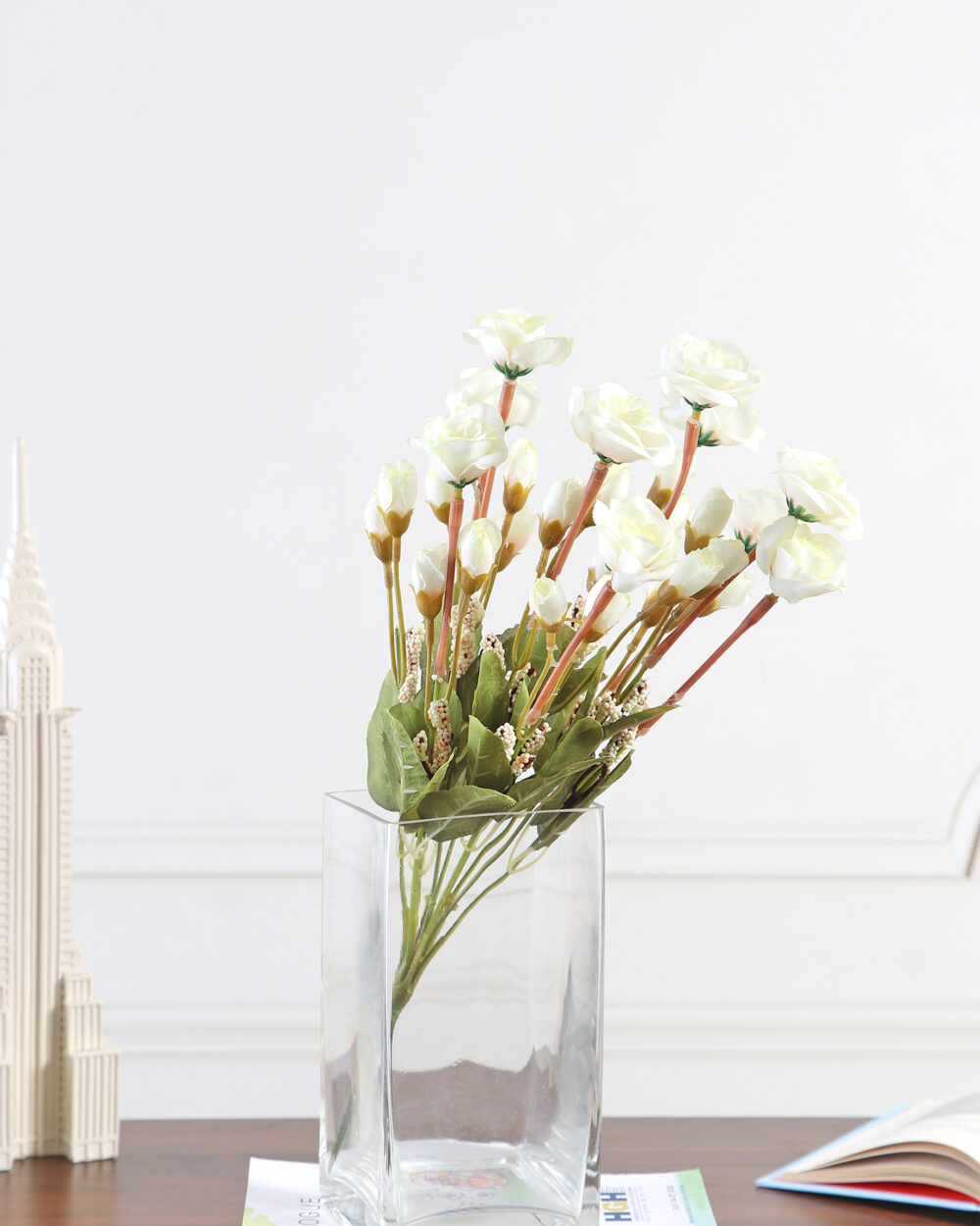 Artificial Camellia Rose Flower - White