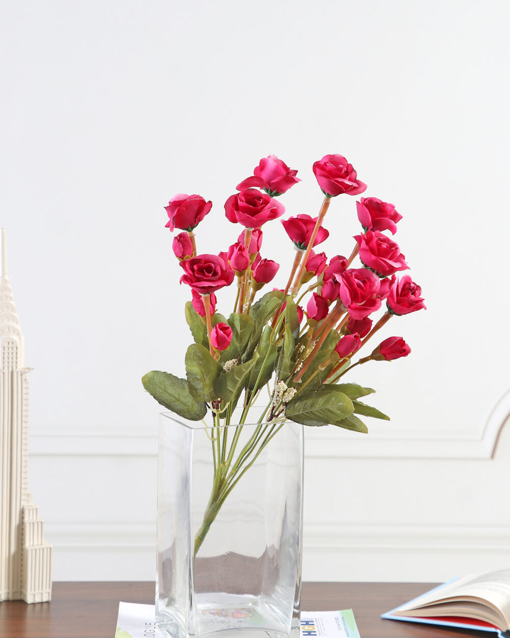 Artificial Camellia Rose Flower - Dark Pink
