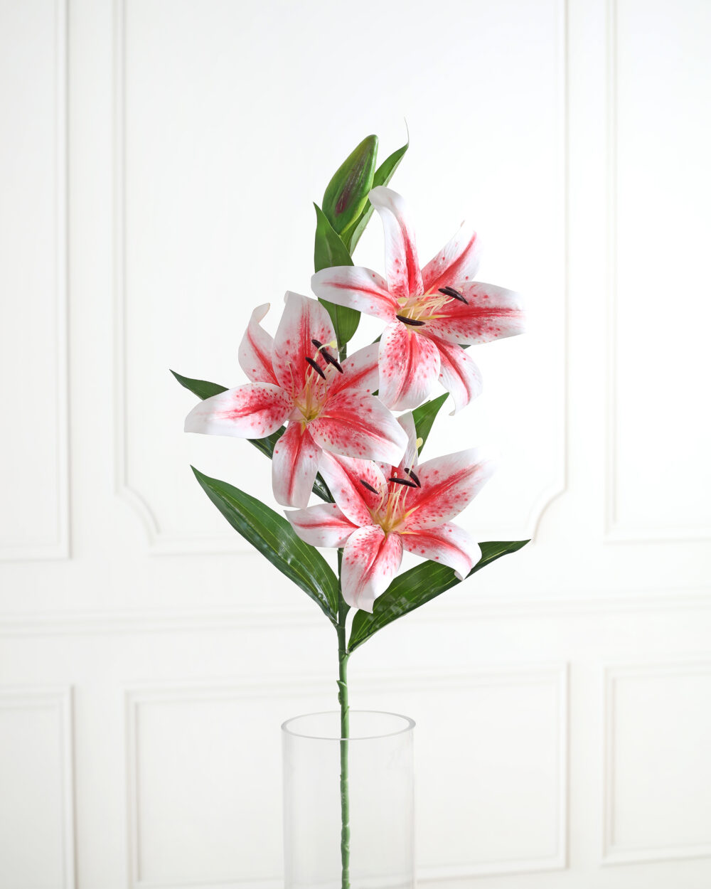 Artificial Real Touch Lily - White Pink