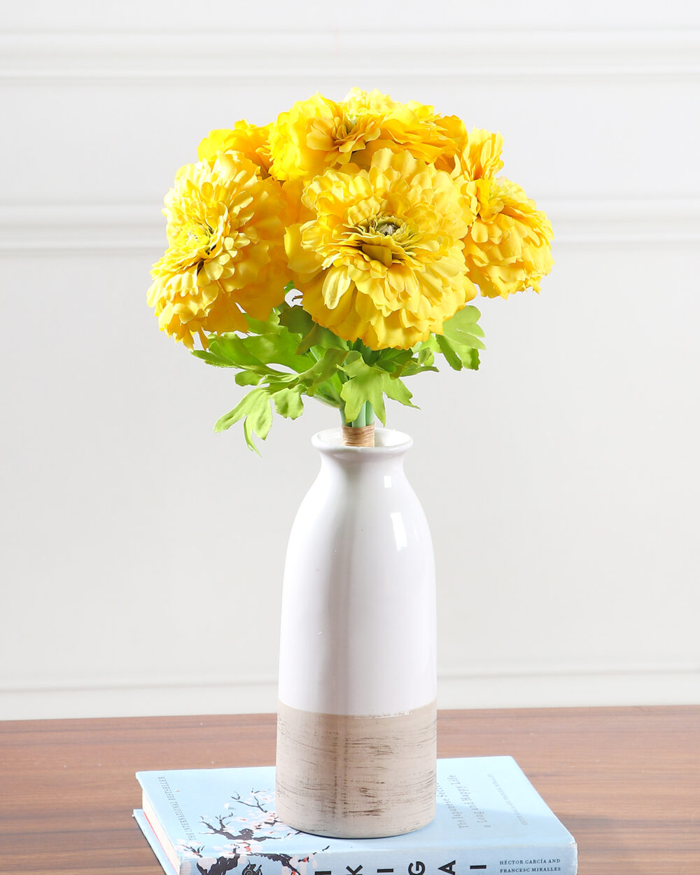 Artificial Marigold Flower Bunch - Yellow