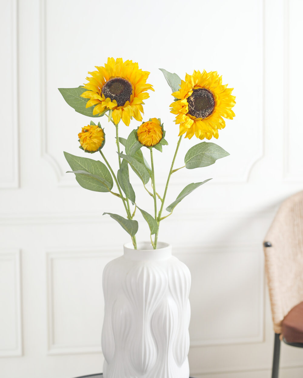 Artificial Sun Flower - Yellow,Pack of 2