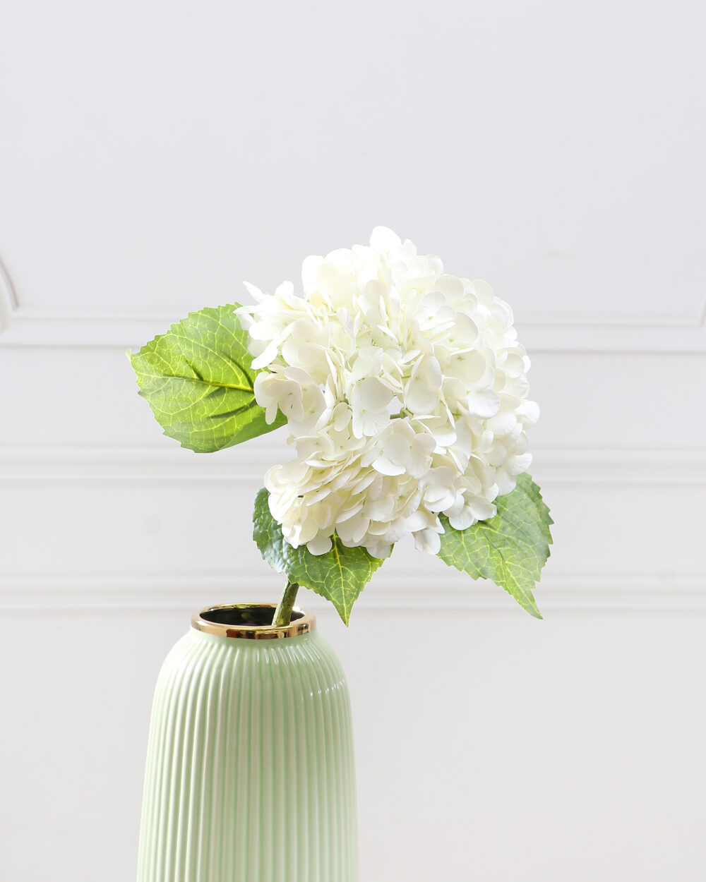 Artificial Real Touch Garden Hydrangea Flower Stem - White