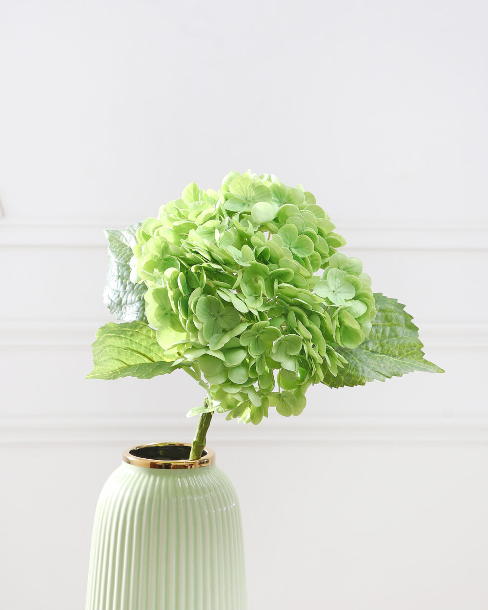Artificial Real Touch Garden Hydrangea Flower Stem - Green