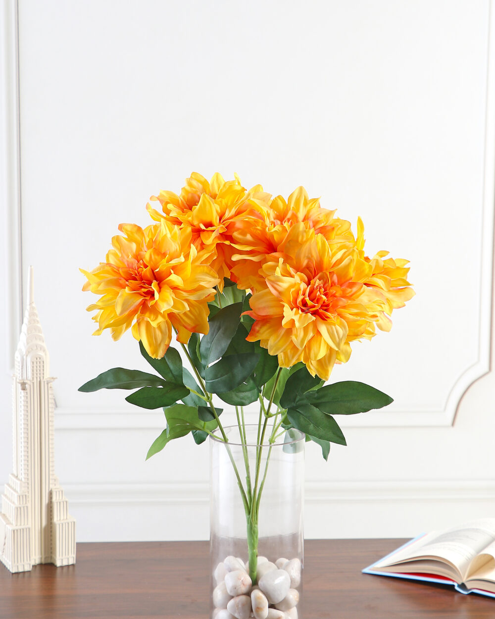 Artificial Dahlia Bunch - Yellow