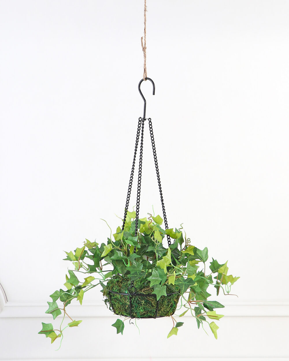 Artificial Hanging IVY Plant in Basket - 54 cm