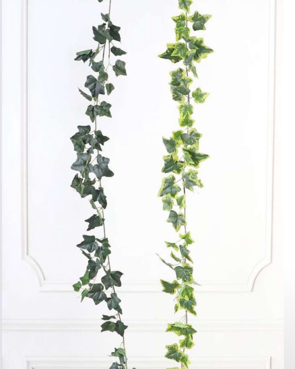 Artificial IvyLeaves Vines Twigs for Indoor Wedding Party and Home Decor - 6.4 Feet, Green And Yellow Pack of-2