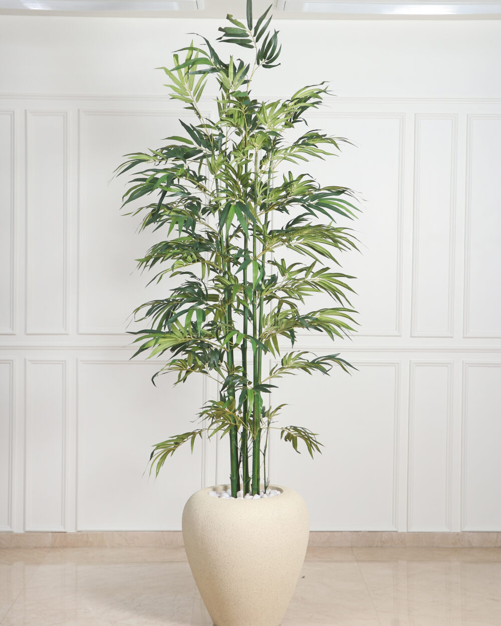 Artificial 100" Bamboo Plant In FRP Planter