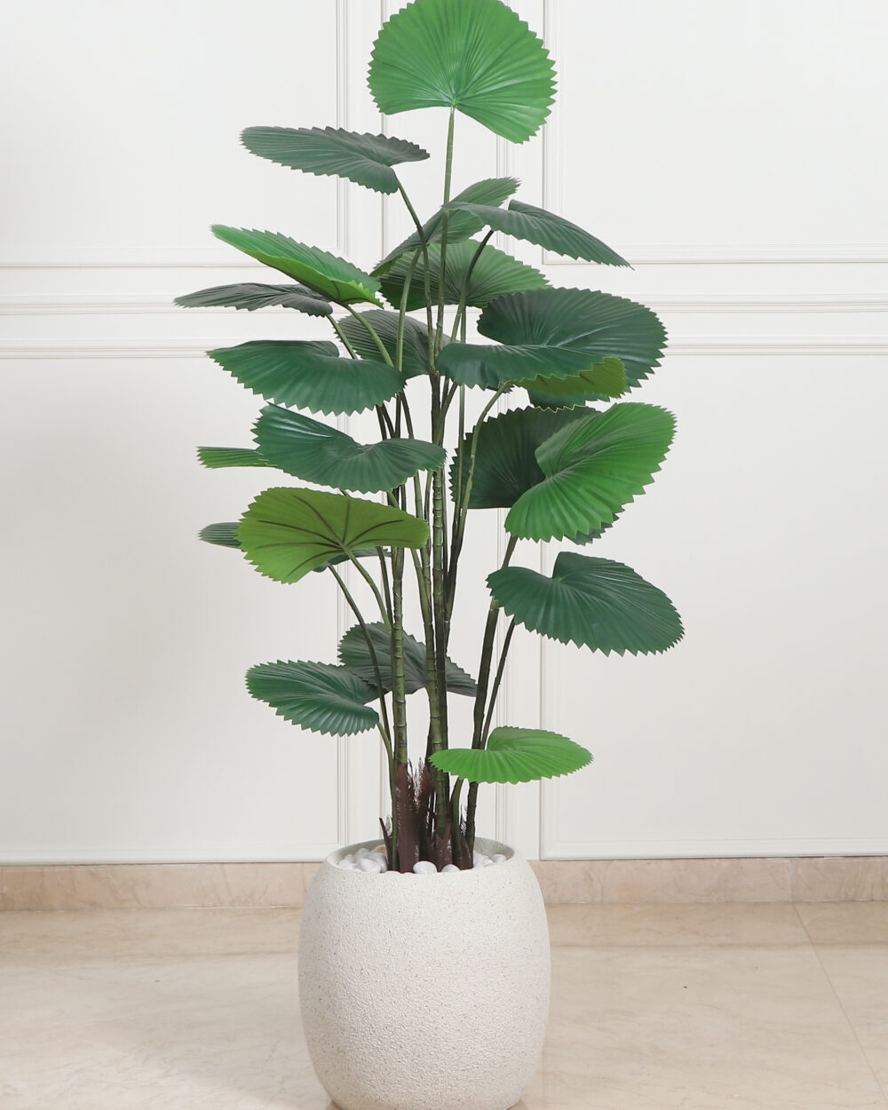 Artificial 66" Circular Fan Palm Plant In FRP Planter