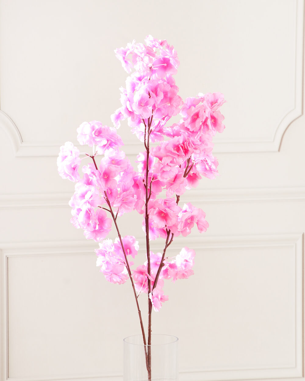 Artificial Jumbo Peach Blossom Flower Stem – 105 cm Dark Pink By Fourwalls