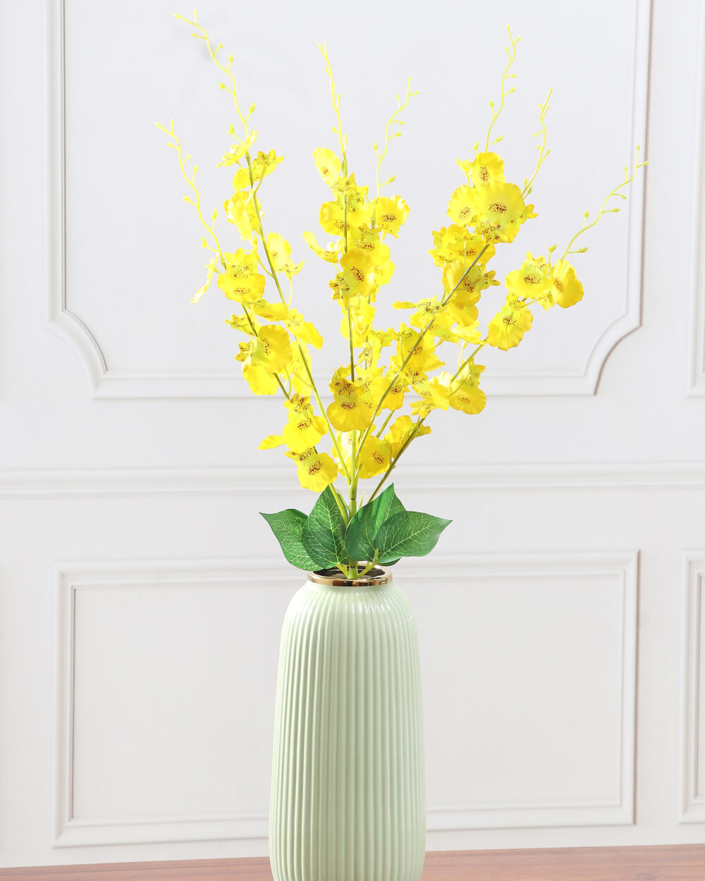 Artificial Orchid Flower Yellow by Fourwalls