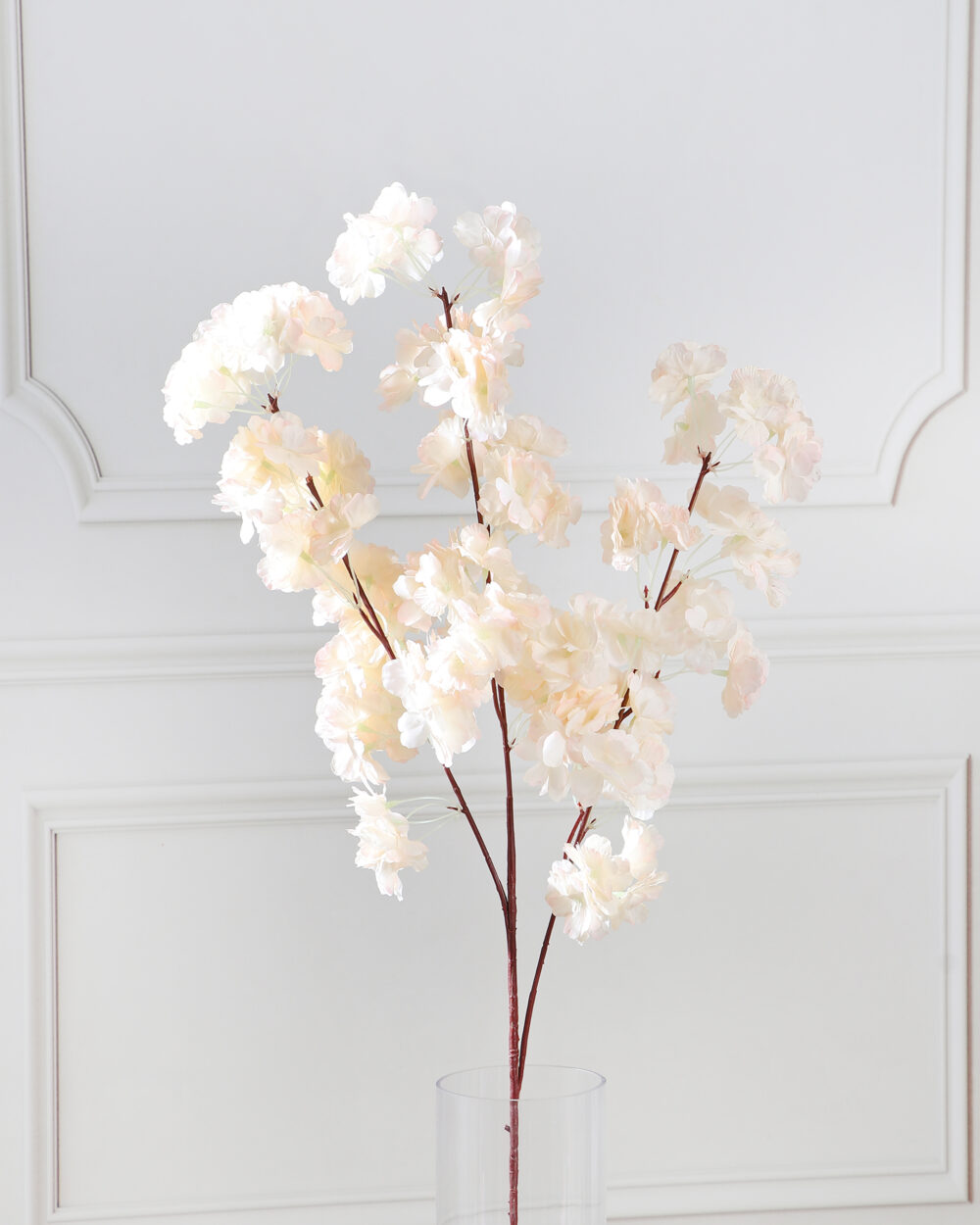 Artificial Jumbo Peach Blossom Flower Stem – 105 cm Peach By Fourwalls