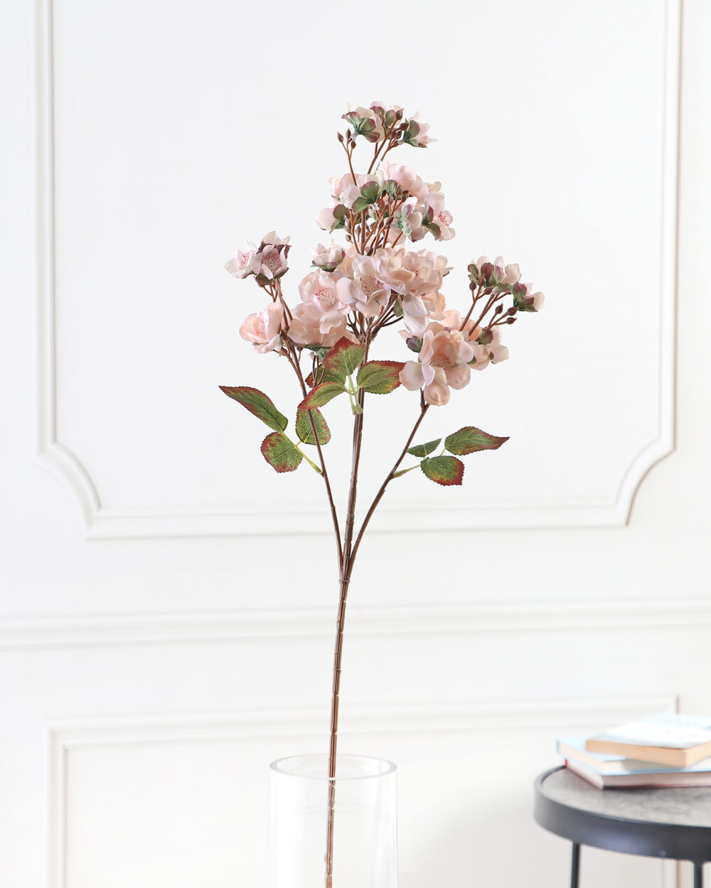 Artificial Fabric Flower Stem Peach – 79 cm By Fourwalls
