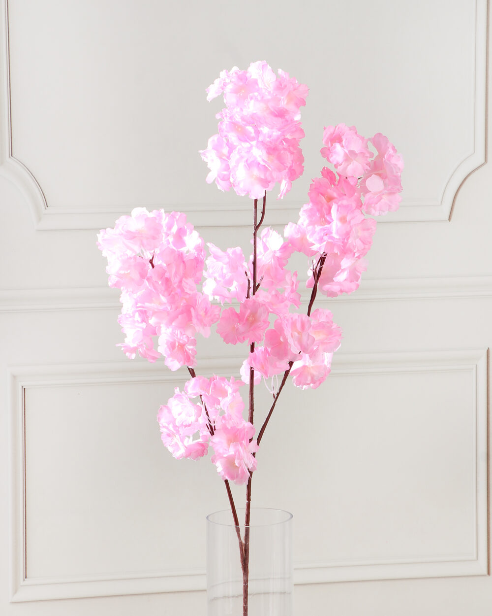 Artificial Jumbo Peach Blossom Flower Stem – 105 cm Light Pink By Fourwalls