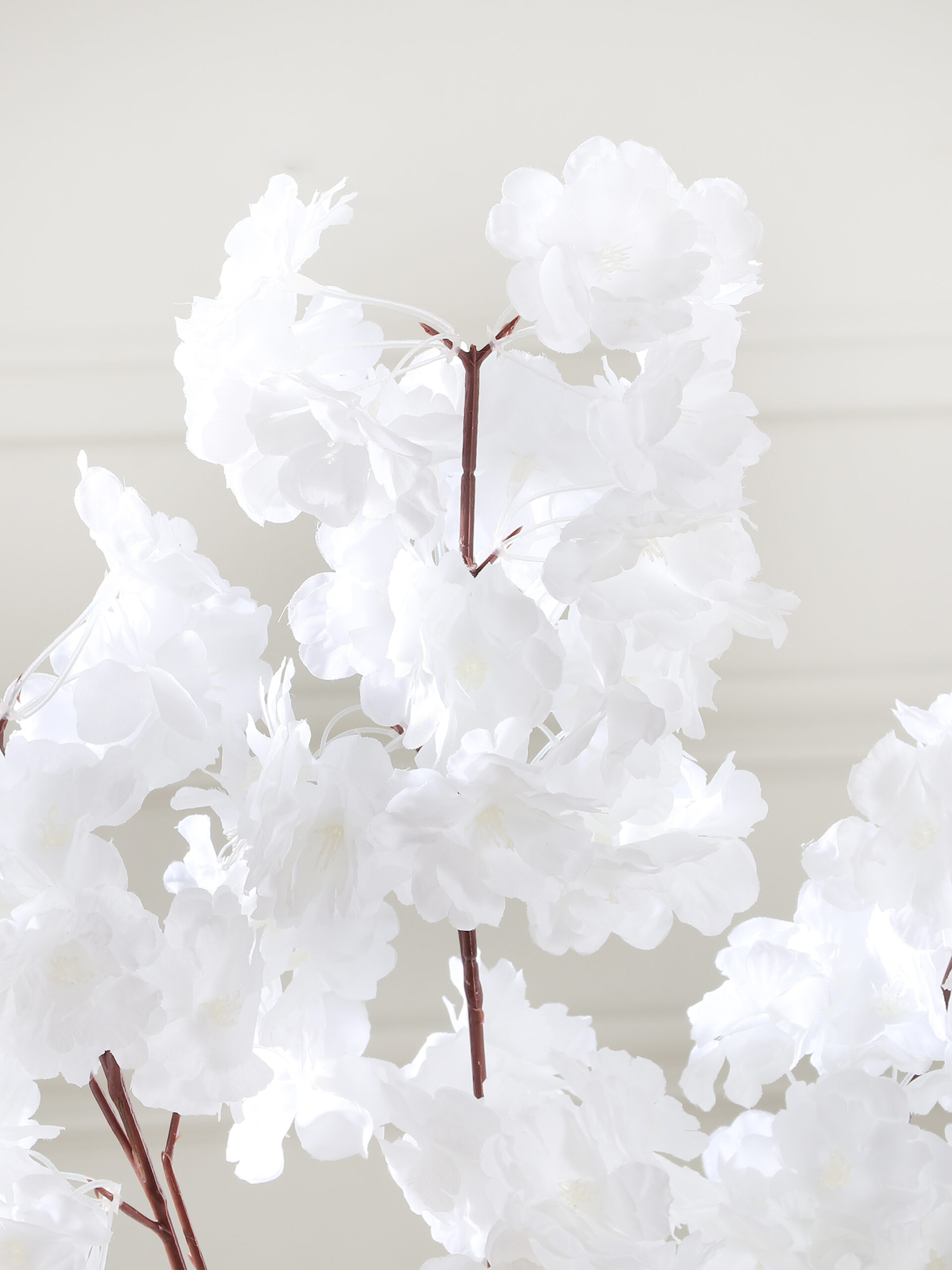 Artificial Jumbo Peach Blossom Flower Stem – 105 cm White By Fourwalls - Image 2