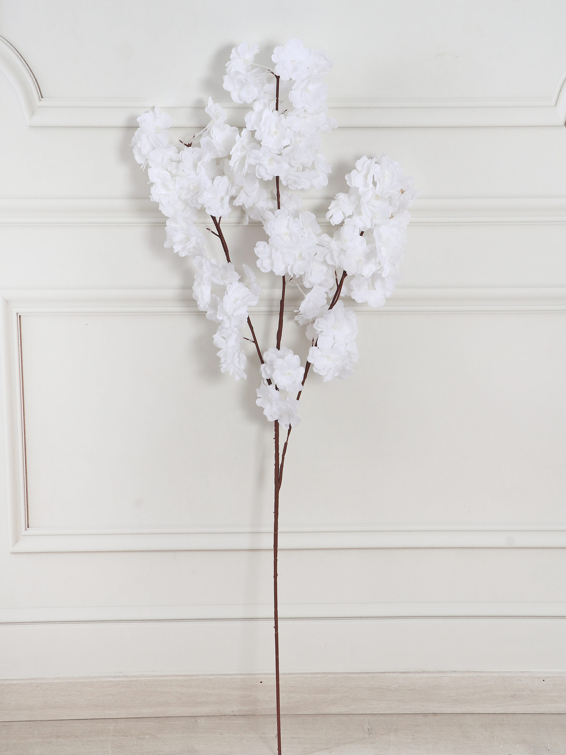 Artificial Jumbo Peach Blossom Flower Stem – 105 cm White By Fourwalls - Image 4