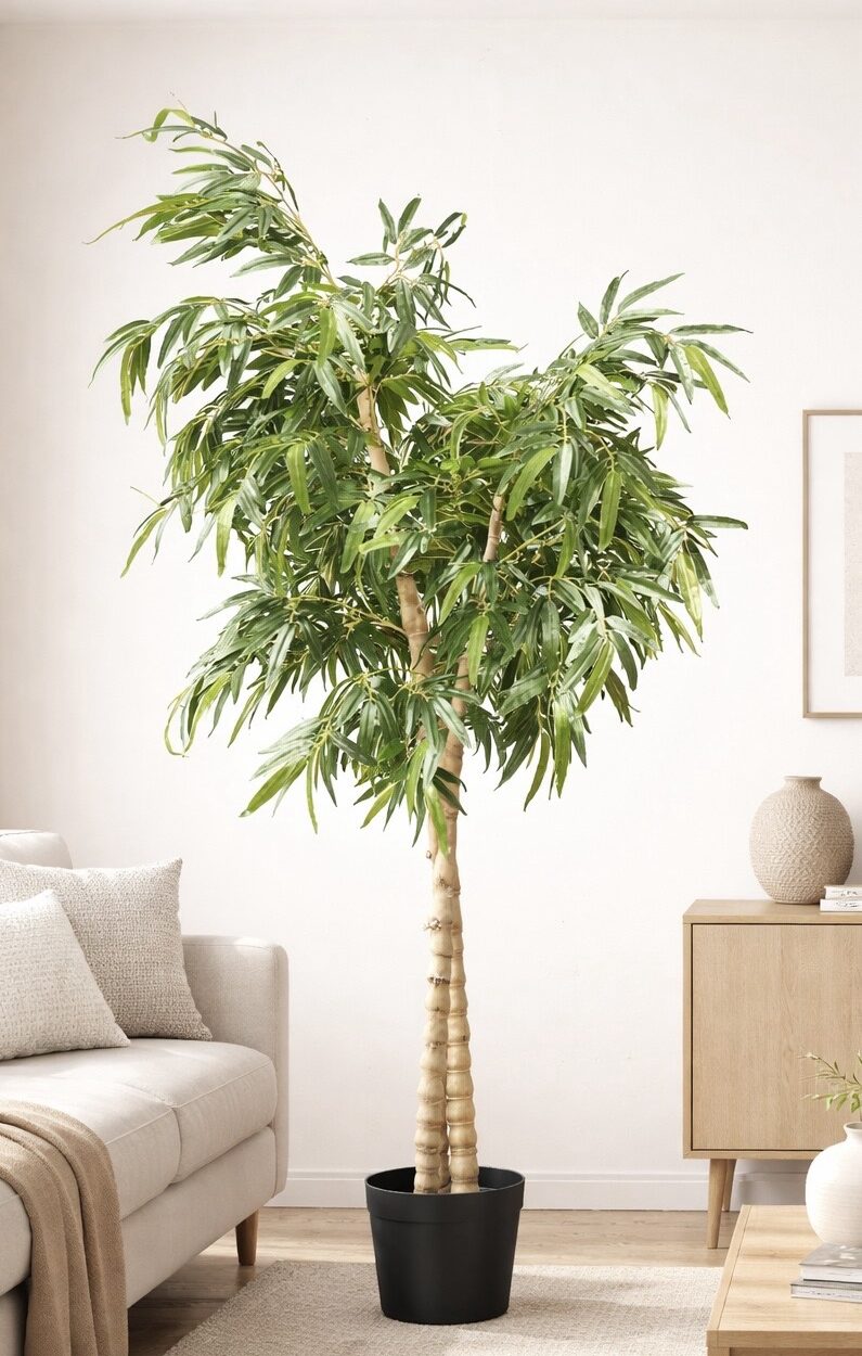 Artificial 240 CM Bamboo Plant with 2 Trunks in Pot