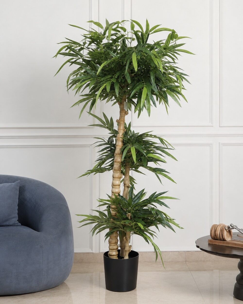 Artificial CM Bamboo Plant with 3 Trunks in Pot - 6 feet