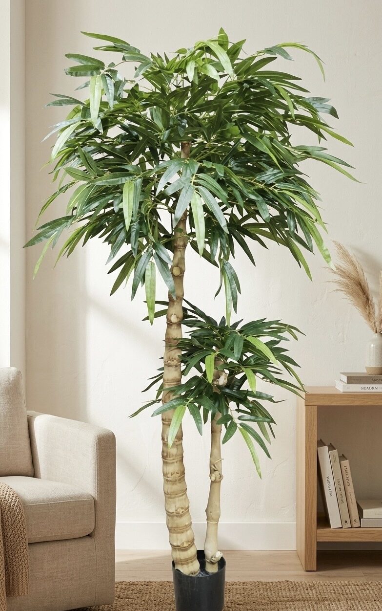 Artificial 180 CM Bamboo Plant with 2 Trunks in Pot