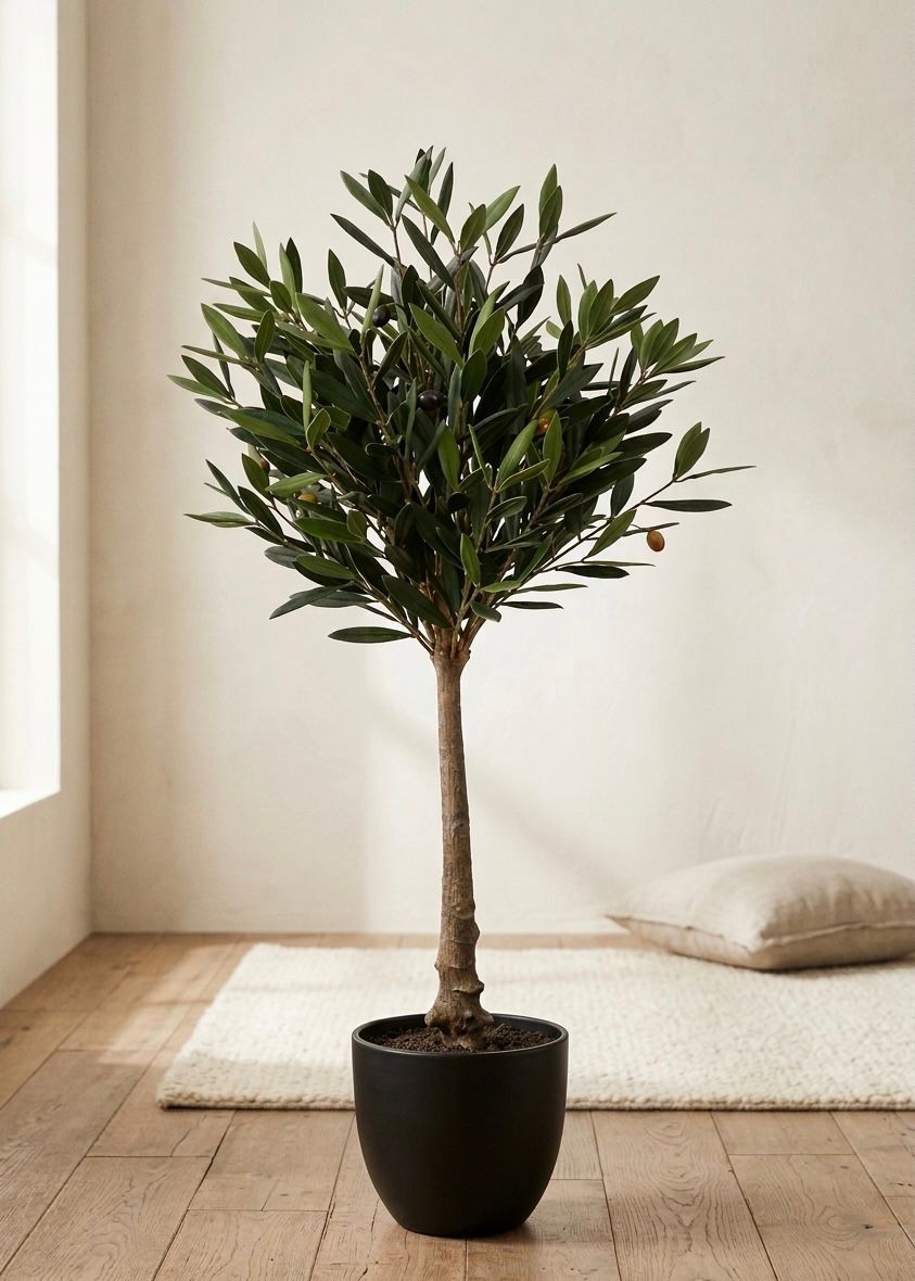 Artificial Olive Plant with Pot – 3 Feet