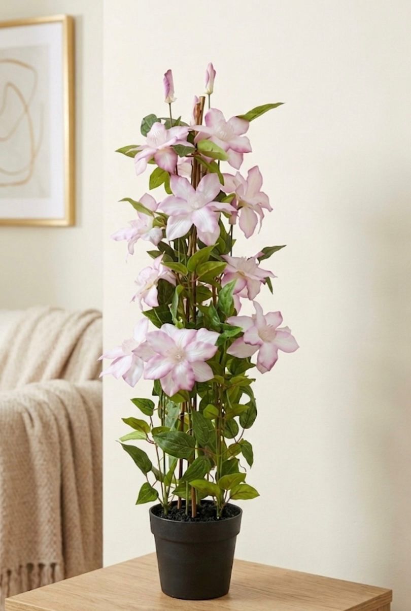 Artificial Real Touch Clematis Plant with Pot – 98 CM Tall