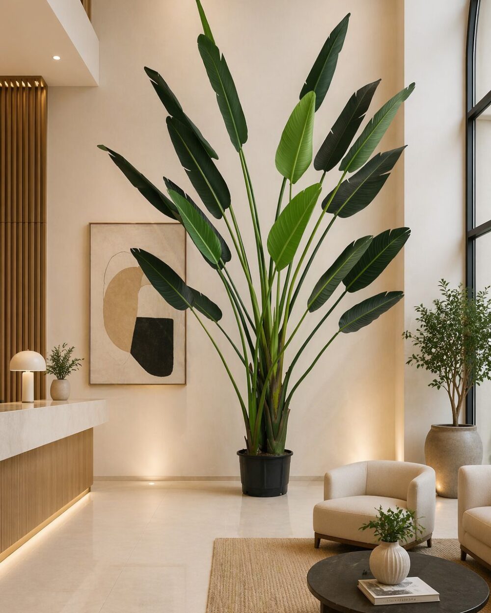 Artificial BOP Plant X18 Leaves with Pot – 300 CM Tall