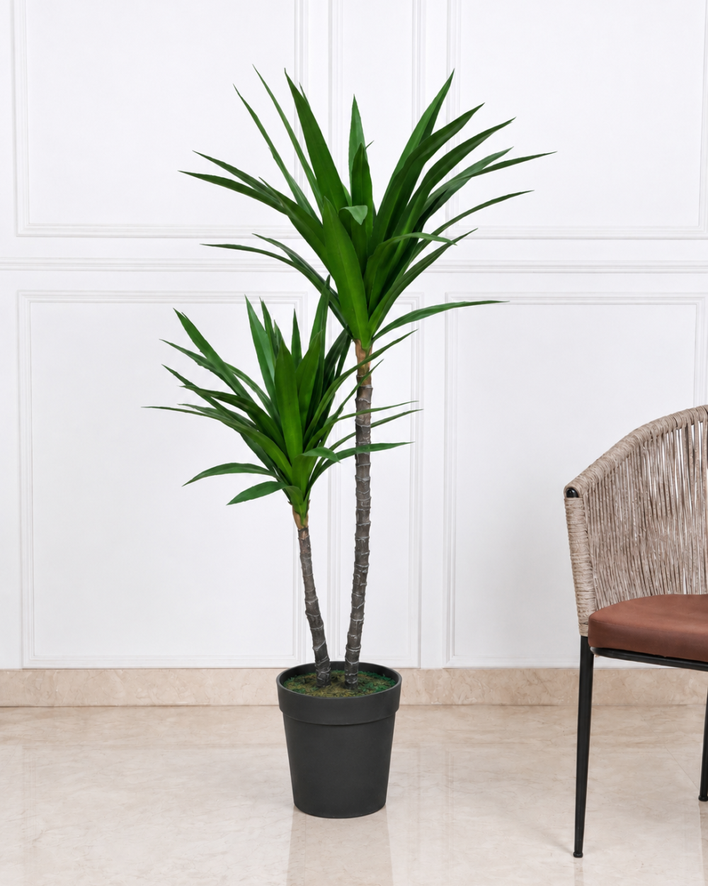 Artificial Soft Touch Aloe Plant with Pot – 125 CM Tall