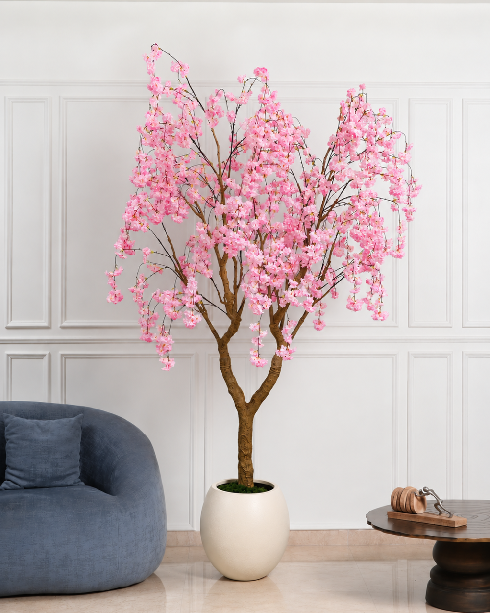 Artificial Blossom Pink Plant with Pot – 280 CM