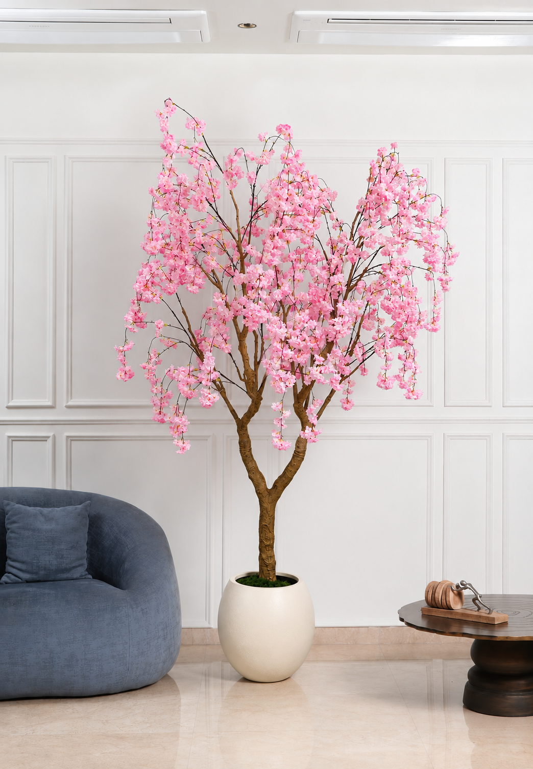 Artificial Blossom Pink Plant with Pot – 280 CM