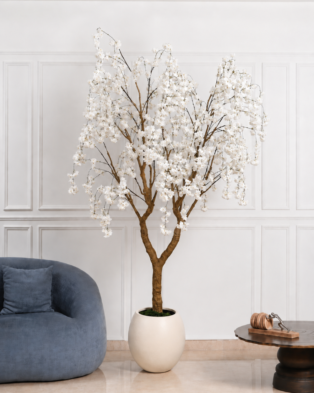 Artificial Blossom White Tree with Pot – 280 CM Tall