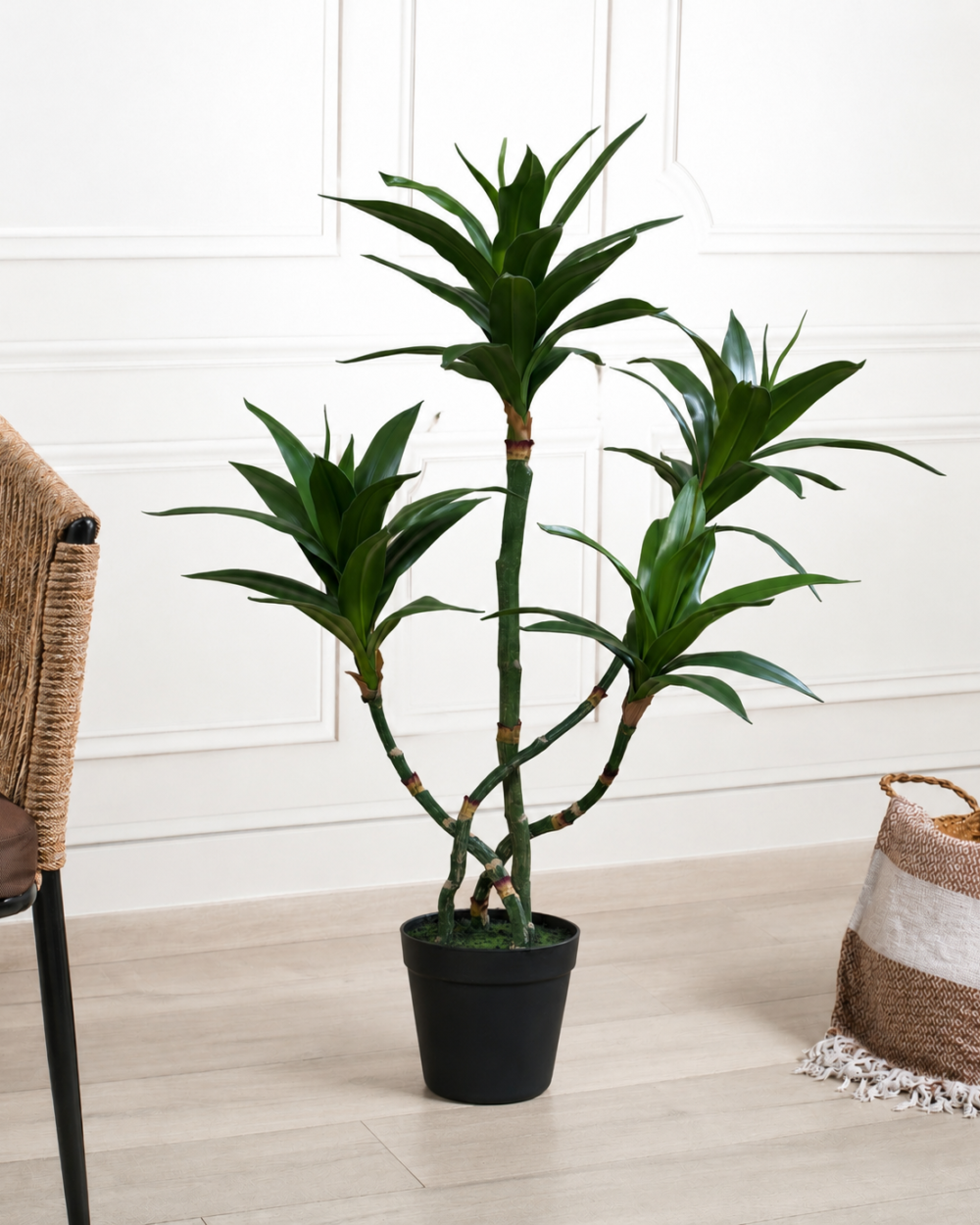 Artificial Soft Touch Lucky Bamboo Plant with Pot – 80 CM Tall