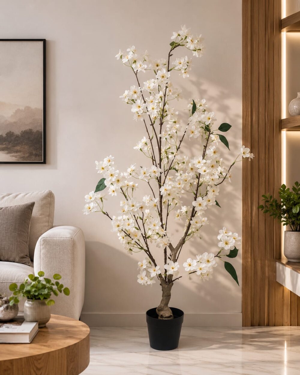 Artificial Cherry Plant with Pot – 3 Feet