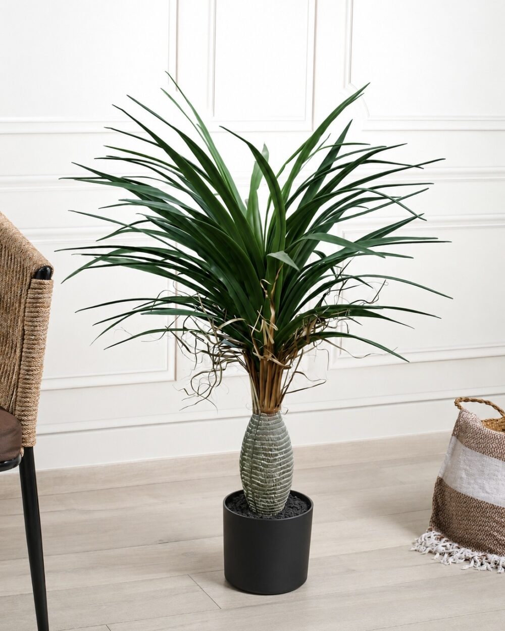 Artificial Real Touch Bottle Yucca Plant with Pot – 3 Feet
