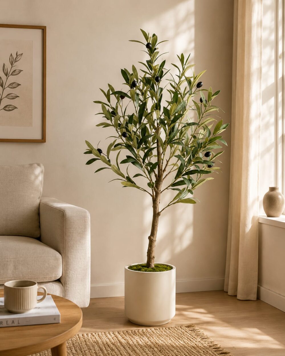 Artificial Olive Plant with Pot – 95 CM Tall