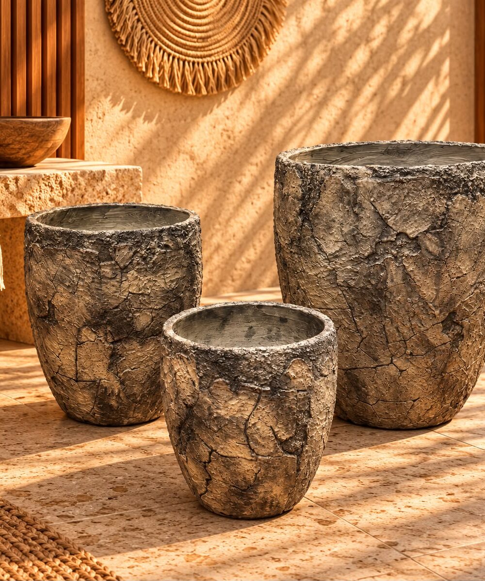 Premium Earth Planter Set of 3 By FOURWALLS