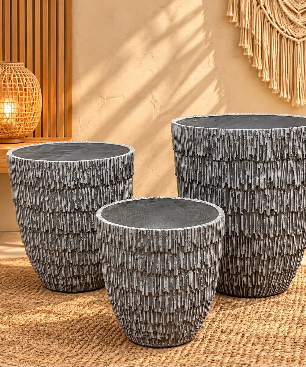 Premium Stacked Planter Set of 3 By FOURWALLS